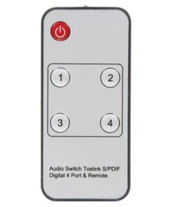 Switch Audio Toslink 4 Porte con Telecomando IR
