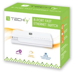 Switch Hub 10/100 Mbps Fast Ethernet 8 Porte