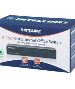 Switch Hub Ethernet 10/100Mbps 8 Porte Desktop in Metallo