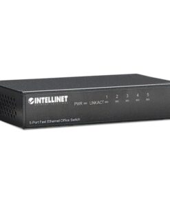 Switch Hub ethernet 10/100Mbps 5 porte desktop in metallo
