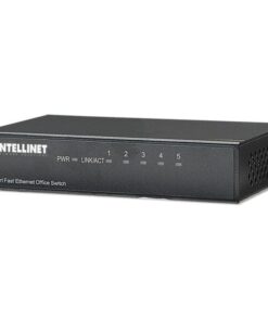 Switch Hub ethernet 10/100Mbps 5 porte desktop in metallo