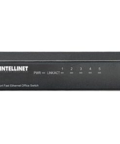 Switch Hub ethernet 10/100Mbps 5 porte desktop in metallo