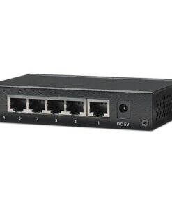 Switch Hub ethernet 10/100Mbps 5 porte desktop in metallo
