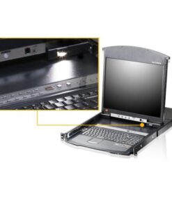 Switch KVM Cat.5E/6 Over IP a 8 porte con LCD 17'' Dual Rail, KL1508AIM