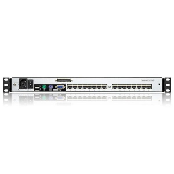 Switch KVM Cat.5E/6 a 16 porte con LCD 19'' Dual Rail, KL1516AN