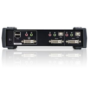Switch KVM USB DVI a 2 Porte con Audio e Hub USB, CS1762A