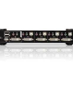 Switch KVM USB DVI a 4 Porte con Audio e Hub USB, CS1764A