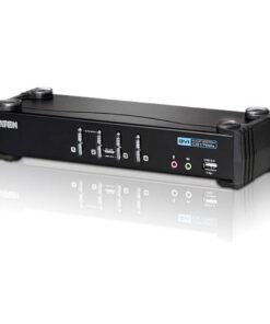 Switch KVM USB DVI a 4 Porte con Audio e Hub USB, CS1764A