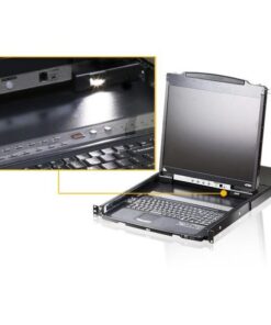 Switch KVM USB-PS2 VGA 16 Porte LCD 19'' e Porta USB Dual Rail, CL5816N