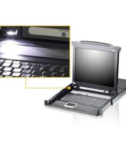 Switch KVM USB-PS2 VGA 16 porte LCD 19'' e porta USB rack 19'', CL5716N