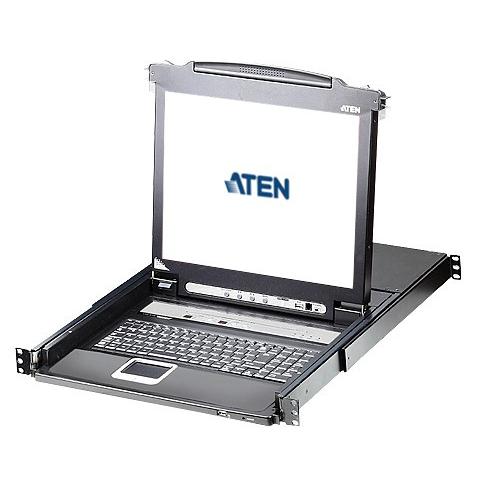 Switch KVM USB-PS2 VGA 16 porte LCD 19'' e porta USB rack 19'', CL5716N