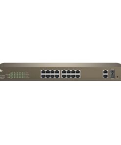 Switch PoE Desktop/Rack Web Smart 16 Porte 10/100+2GE+2SFP Combo, TEF1218P