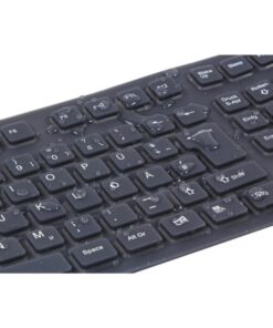 Tastiera Flessibile in Silicone USB/PS2 109 Tasti Layout Tedesco Nero