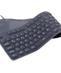 Tastiera Flessibile in Silicone USB/PS2 109 Tasti Layout Tedesco Nero