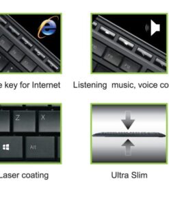 Tastiera Multimediale Wireless 2.4G Nera KB-300W