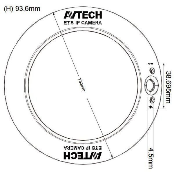 Telecamera Dome IP PoE DWDR IR SD da Soffitto Full HD 2MP AVM2421