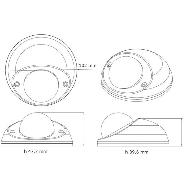 Telecamera IP Mini Dome Antivandalo PoE HD 1.3MP AVM311