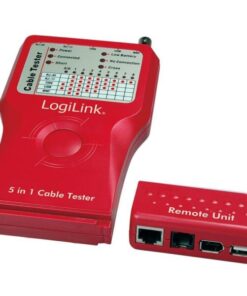 Tester di Rete per Cavi Firewire RJ45 Cat. 5 e 6, ISDN, USB e BNC