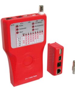 Tester di Rete per Cavi Firewire RJ45 Cat. 5 e 6, ISDN, USB e BNC