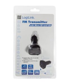 Trasmettitore FM con lettore MP3 - Slot MicroSD e porta USB 2.1A Nero