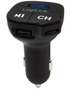 Trasmettitore FM con lettore MP3 - Slot MicroSD e porta USB 2.1A Nero