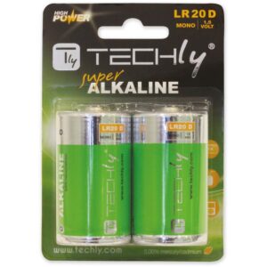 Blister 2 Batterie High Power Alcaline Torcia D LR20 1,5V