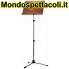 K&M chrome stand, walnut wooden desk Orchestra music stand 11841-000-02