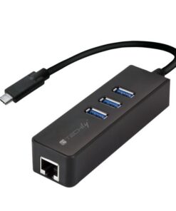 Adattatore Convertitore USB-C™ Ethernet Gigabit con Hub 3 porte USB-A 3.0