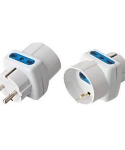 Adattatore Triplo Spina Schuko a Prese Bipasso con Schuko