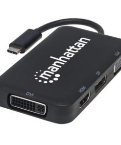 Adattatore USB-C™ 4 in 1 a  DP/HDMI/DVI/VGA Nero
