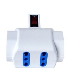 Adattatore con spina 10A e prese 2 Italiane/ 2 Schuko