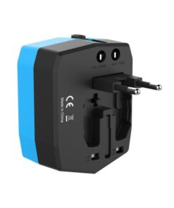 Adattatore da viaggio con PowerBank 6000mAh e 2 USB