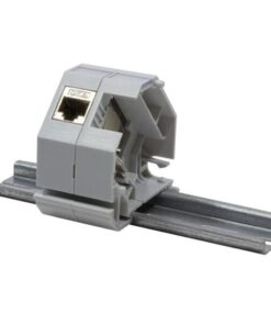 Adattatore per Guida DIN per Connettore RJ45 1 Porta in Plastica