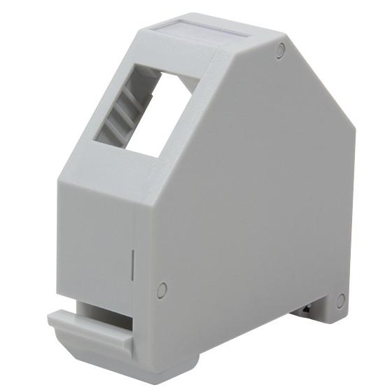 Adattatore per Guida DIN per Connettore RJ45 1 Porta in Plastica