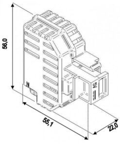 Alimentatore USB 2,1A da incasso con aggancio Keystone nero