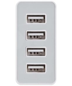 Alimentatore da Rete Italiana a 4 x USB, 8200 mA, Bianco
