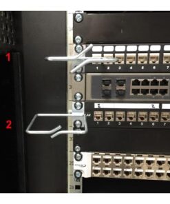 Anello Passacavi Laterale 40x40 mm in Acciaio Zincato per Armadi Rack