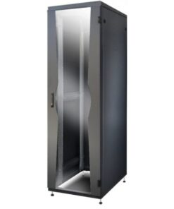 Armadio NetRack 19'' 600x1000 42 Unità Nero Porte Grigliate da Assemblare