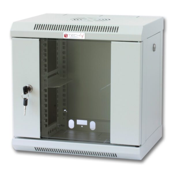 Armadio Rack 10'' a muro 6 unità con pannelli asportabili Grigio