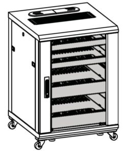 Armadio Rack 19'' 600x600 15U per Audio Video Nero