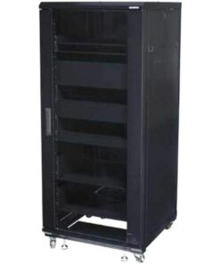 Armadio Rack 19'' 600x600 27U per Audio Video Nero