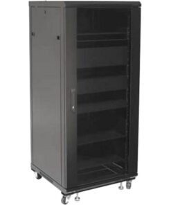 Armadio Rack 19'' 600x600 27U per Audio Video Nero