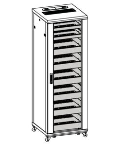 Armadio Rack 19'' 600x600 36U per Audio Video Nero