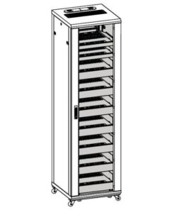 Armadio Rack 19'' 600x600 44U per Audio Video Nero