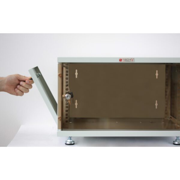 Armadio Rack 19'' a Muro 9U prof. 450 Nero Assemblato