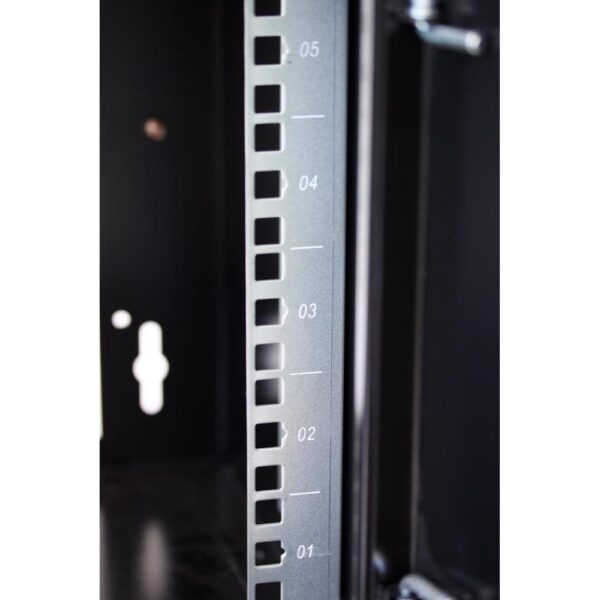 Armadio Rack 19'' a Muro 9U prof. 450 Nero Assemblato