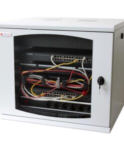 Armadio Rack 19'' a muro 10 unità sezione unica prof. 500mm Grigio