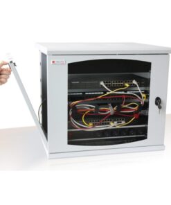 Armadio Rack 19'' a muro 10 unità sezione unica prof. 500mm Nero