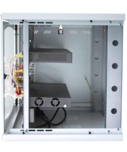 Armadio Rack 19'' a muro 10 unità sezione unica prof. 500mm Nero