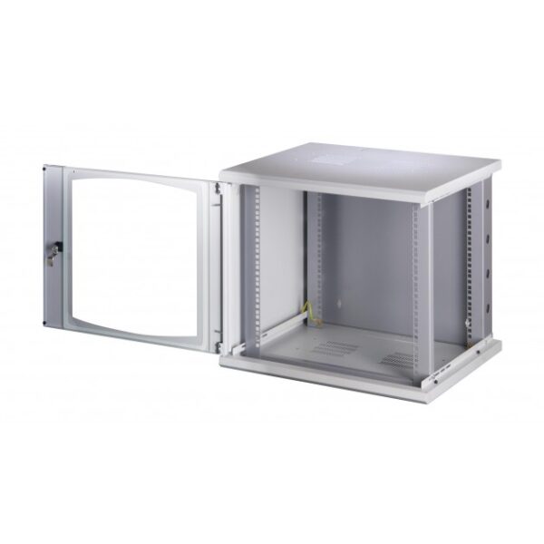 Armadio Rack 19'' a muro 13 unità sezione unica prof. 500mm Nero